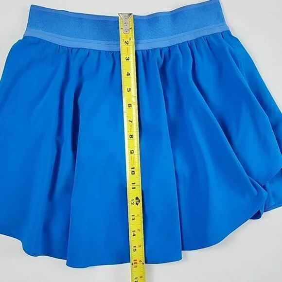 Lululemon Court Rival High Rise Skirt Skort Long Swift Poolside Blue Size 6